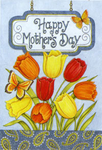 View Mother's Day Tulips Garden Flag 12"x18" - 0001MCD