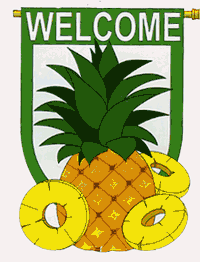 View Pineapple Applique Flag 28"x44" - 00033TG