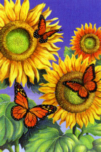 View Butterflies & Sunflowers Garden Flag 12"x18" - 0013MCD