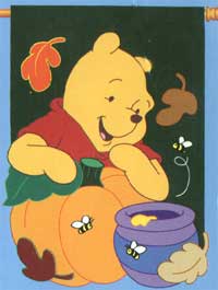 View Fall Friends Pooh Garden Flag 11"x15" - 07033