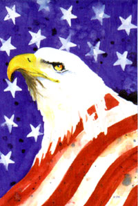View Eagle Flag 28"x40" - 0054CD