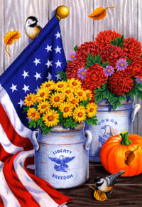 View Fall Freedom Flag 28"x40" - 0123CD