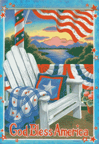 View God Bless America Flag 28"x40" - 0252CD