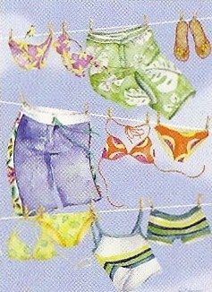 Board Shorts & Bikinis Garden Flag 12" x 18"