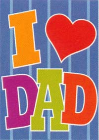 View I Love Dad Applique Flag 28"x40" - 0291CD