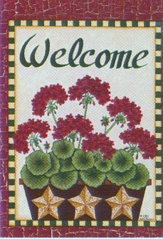 View Star Struck Geraniums Flag 28"x40" - 0319CD