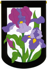View Iris Applique Flag 28"x44" - 04052TG