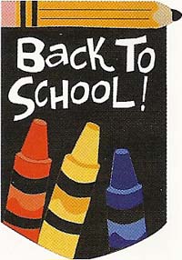 View Back to School Applique Garen Flag 12"x18" - 0439MCD