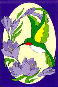 View The Hummingbird Nylon Applique Flag 28"x44" - 05023TG