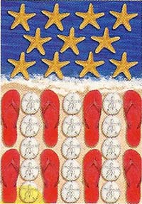 View Patriotic Beach Flag 28" x 40" - 0604cd