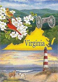 Virigina Garden Flag 12" x 18"