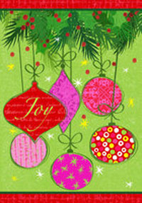 View Joy Ornaments Flag 28"x40" - 0786CD