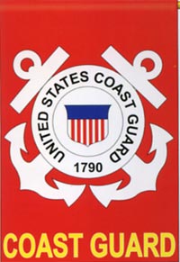 View Coast Guard Applique Flag 28"x44" - 08017tg
