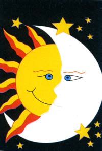 View Sun & Moon Applique Flag 28"x40" - 2781CF