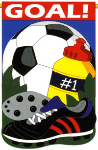 View Goal Applique Flag 28"x44" - 09036TG