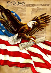 View Freedom Eagle Flag 28"x40" - 0938CD