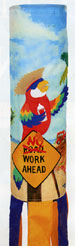 View No Work Ahead Parrot Windsock 12"x60" - 1102CD