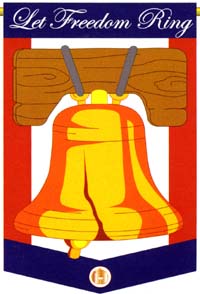 View Freedom Bell AppliqueGarden  Flag 13.5"x18" - 61048TG
