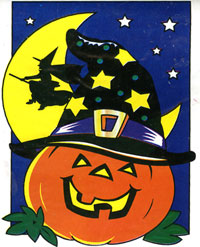 View Pumpkin & Witch Applique Garden Flag 13.5"x18" - 62041TG