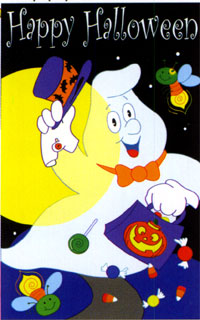 View Happy Halloween Applique Garden Flag 13.5"x18" - 62047TG