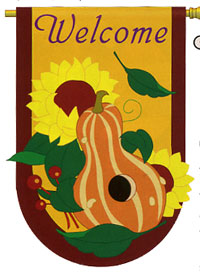 View Harvest Applique Flag 28"x44" - 13025TG