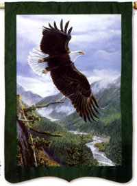 View Soaring Spirt Silk Reflections Flag 25"x37" - 13090EG