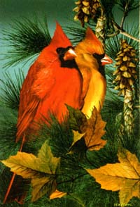 View Autumn Splendor Silk Reflections Flag 29"x43" - 131009EG