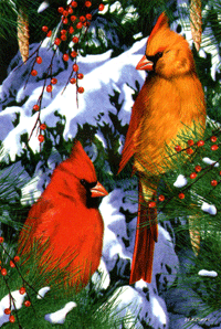 View Winter Wonders Silk Reflections Flag 29"x43" - 131043EG