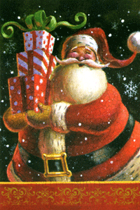 View Mister Claus Silk Reflections Flag 29"x43" - 131044EG
