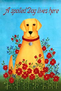 View A Spoiled Dog Lives Here Flag 29"x43" - 131292EG