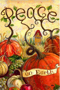 Peace Pumpkin flag 29"x43"
