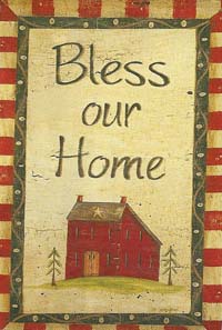 View Bless our Home Silk Reflections Flag 29" x 43" - 131416eg