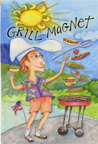 All American Grill Silk Reflections Flag 29"x43"