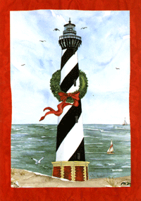View Christmas on the Shore Silk Reflections Flag 29"x43" - 13747EG