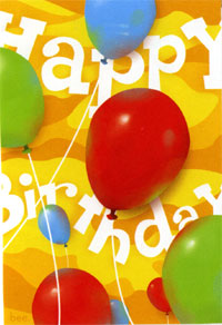 View Happy Birthday Balloons Silk Reflections Flag 29"x43" - 13856EG