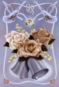 View Wedding Bells Silk Reflections Garden Flag 12.5"x18" - 14869EG