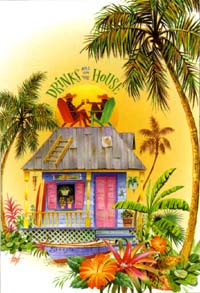 View Drinks on the House Silk Reflections Garden Flag 12.5"x18" - 14895EG