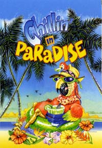 View Chillin in Paradise Silk Reflections Garden Flag 12.5"x18" - 14896EG