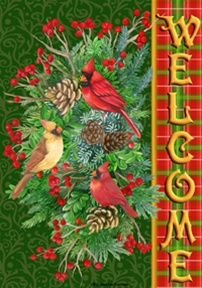 View Tartan Cardinals Flag 28"x40" - 1391CD