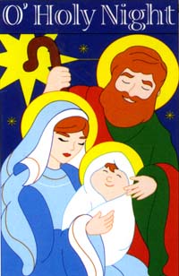 View O Holy Night Applique Flag 28"x44" - 14068TG