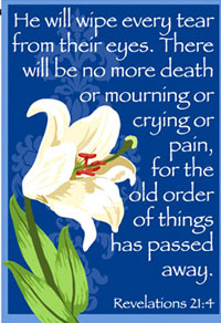 View He Will Wipe Every Tear Cemetary Garden Flag 12"x18" - 14C002EG