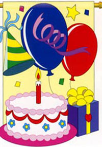 View Celebrate Birthday Applique Garden Flag 13.5"x18" - 65028tg