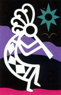 View Kokopelli Applique Flag 28"x40" - 15039TG