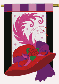 View Red Hat Applique Flag 28"x44" - 15041TG