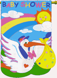 View Baby Shower Applique Garden Flag 13.5"x18" - 65051TG