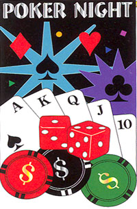 View Poker Night Applique Flag 28"x44" - 15053TG