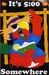 View Happy Hour Parrot Applique Flag 28"x44" - 15062TG