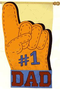 View #1 Dad Foam Finger Applique Flag 28"x44" - 151128EG