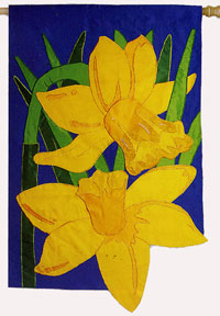 View Daffodils Applique Garden Flag 12"x16" - 16114EG