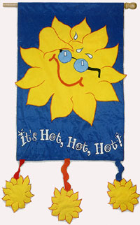 View It's Hot Hot Hot Applique Garden  Flag 12.5"x18" - 16236EG
